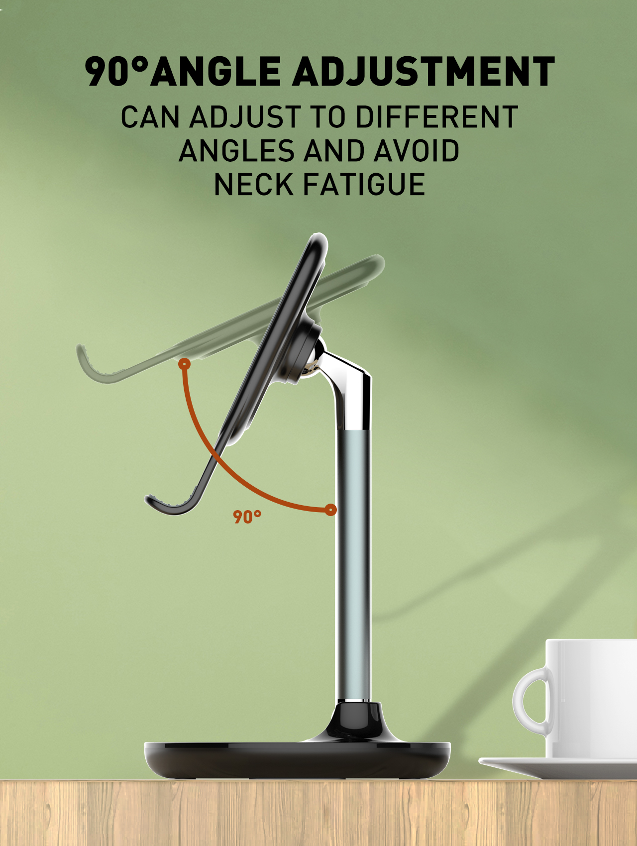 LDNIO MG05 Angle Height Adjustable Cell Phone Stand For Desktop Phone Holder Stand For Desk, Compatible with All Mobile Phones