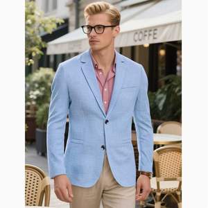 Veste de costume unie pour <span class=keywords><strong>homme</strong></span>, nouvelle collection printemps-automne, style <span class=keywords><strong>décontracté</strong></span>, très tendance en Europe et en Amérique - Product Image 4