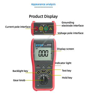 Testeur de résistance au sol ETCR 3040-Compteur de résistance au sol de <span class=keywords><strong>protection</strong></span> contre la foudre de haute précision - Product Image 6