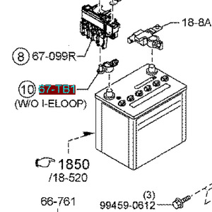 D07A-67-TB1 <b>Battery</b> <b>Terminal</b> Connector Aluminum Alloy For Mazda Standard Mounting - Product Image 4