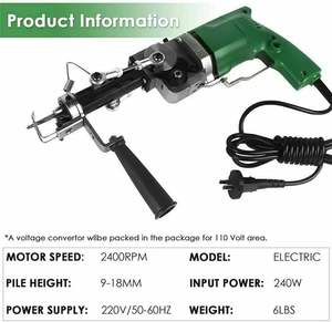 Pistol Tufting elektrik mesin Tufting tenun karpet tufting Pile Cut dan Loop pistol Tufting untuk pembuatan permadani - Product Image 2