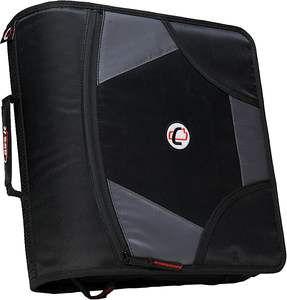 Case-it Carpeta con cremallera de tamaño de calidad superior de 4 pulgadas con 3 anillas en D con carpeta de archivos de 5 pestañas, rojo, - Product Image 5