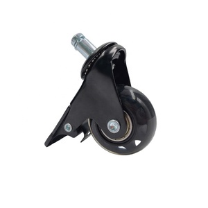 ล้อเก้าอี้สำนักงานแบบ <span class=keywords><strong>Omni</strong></span> Pu สำหรับเก้าอี้สำนักงาน สีขาวอ่อน สไตล์ Gery พร้อมระบบล็อค ล้อเก้าอี้สำนักงานแบบ Universal Stem - Product Image 2