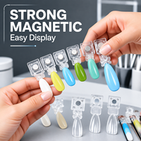 1 pièce Présentoir magnétique en acrylique pour nuancier de vernis à ongles, pour salons de manucure, sélection d'échantillons d'art ongulaire et usage domestique