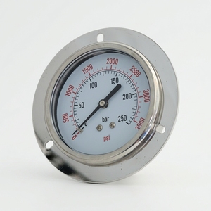 Vente directe usine Y75ZT Manomètre hydraulique industriel à bride haute précision en acier inoxydable - Product Image 3