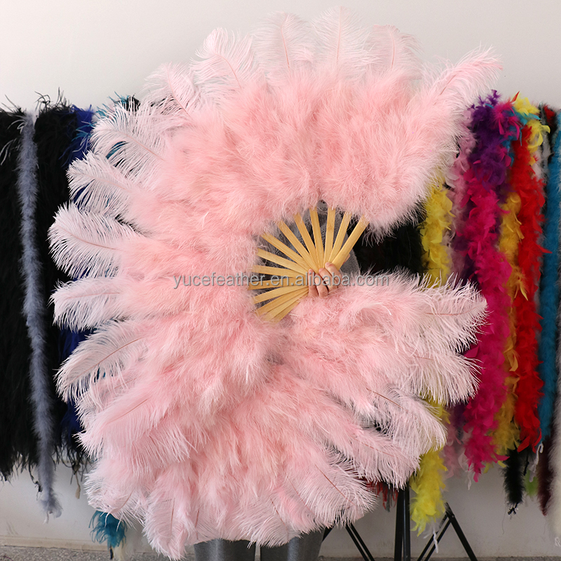 Abanico de plumas de marabú con flores bordadas, abanico de concha estilo vintage de los años 20 para baile de disfraces - negro JAMW Sencillez | en línea Abanico de plumas de marabú con flores bordadas, abanico de concha estilo vintage de los años 20 para baile de disfraces - negro JAMW Sencillez | en línea