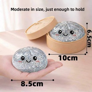 Cross-border Steamer Plastic Steamed Buns Pinch <b>Music</b> Simulation Decompression Slow Rebound Toy Expression Blind <b>Box</b> Toys - Product Image 4