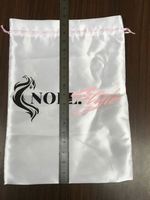 Sac d'emballage en satin de soie vierge personnalisé avec logo, vente chaude