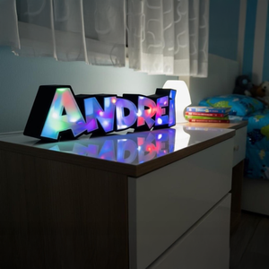 맞춤형 이름 조명 박스 (베이비 샤워 선물용, 맞춤 텍스트 및 에너지 절약형 LED 포함) - Product Image 2