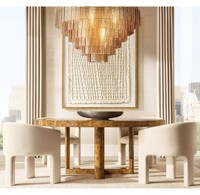 RH Amerikanisches Künstlerisches Design Antiker Massivholz-Esstisch 8-Sitzer Konferenz-Esstisch für Kleine Wohnungen Wohnmöbel