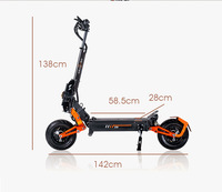 Scooter électrique adulte pliable tout-terrain en alliage d'aluminium à double moteur 12 pouces 5000w avec frein à disque à huile 48v 35ah Obarter D5