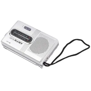 <span class=keywords><strong>Radio</strong></span> AM <span class=keywords><strong>FM</strong></span> Portátil de Bolsillo con Altavoz de 5W de Larga Duración, con Conector para Auriculares, para el Hogar y Exteriores, Color Gris Plateado - Product Image 2