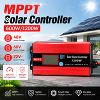 Contrôleur de charge solaire MPPT Boost 600W 1200W, convertisseur élévateur haute efficacité 48V/60V/72V, chargeur de batterie pour système solaire EV RV