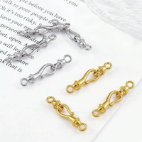 Connecteur universel en cuivre plaqué or 18 carats pour boucles d'oreilles, fermoir crochet de pêche et embout de perle
