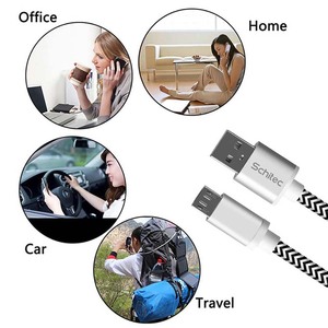 Cable <span class=keywords><strong>Micro</strong></span> <span class=keywords><strong>Usb</strong></span> <span class=keywords><strong>Kabel</strong></span> de 2A, cable de carga rápida de 1m, 2m, nailon trenzado, multicargador para teléfonos móviles - Product Image 6