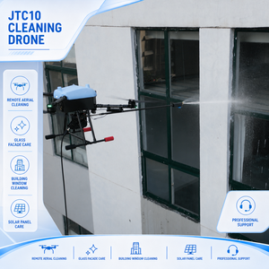 Drone de nettoyage JTC10 pour vitres, lavage aérien, commande à distance, entretien des panneaux solaires des façades de bâtiments, support professionnel - Product Image 1
