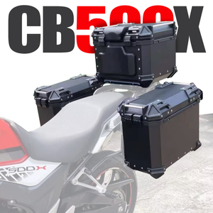 Valises en aluminium 28L 35L, étanches, universelles, noires, pour <span class=keywords><strong>Honda</strong></span> Cb500X CB400X NX400 NX500, boîtes latérales pour moto - Product Image 2