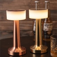 Lampe de table rétro 3 couleurs, lampe de bureau tactile décorative, veilleuse rechargeable à capteur pour chambre à coucher