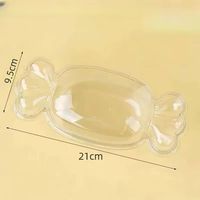 Boîte à gâteau en forme de bonbon pour la Journée des enfants, emballage alimentaire transparent, boîte cadeau avec couvercle, crème glacée, mousse, sucre, personnalisable