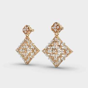 Designer Diamond <b>Stud</b> Earrings Made in 925 <b>Sterling</b> <b>Silver</b> Fine Jewelry for Wedding Bridal Birthday Anniversary Gift - Product Image 3