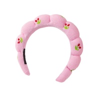 Serre-tête torsadé fait main en tissu non tissé, motif cerise imprimé, pour usage quotidien