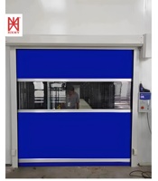 Portes pliantes rapides en PVC pour l'extérieur et l'intérieur, idéales pour ateliers et entrepôts, avec ouverture électrique latérale