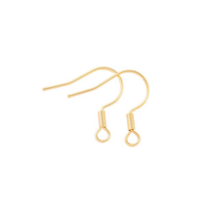Ganchos para pendientes chapados en oro de 18 quilates, cobre chapado en plata de ley 925, alambre redondo para la fabricación de pendientes, accesorios de joyería. - Product Image 2