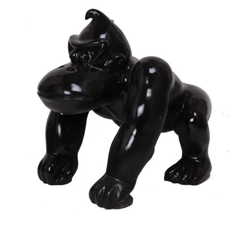 Décoration extérieure Sculpture Moderne Couleur peinture en résine Animale donkey kong gorille statue