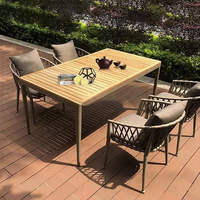 Table et chaises d'extérieur nordiques pour terrasse, table et chaises de loisirs pour cour et balcon