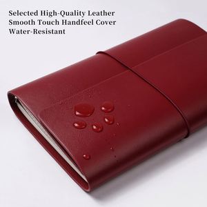 <b>Custom</b> Leather A5 Tri-fold Notebook Vintage Travel Journal, Kraft Paper A6 <b>Diary</b> <b>Custom</b> Logo Promotional Gift Sets - Product Image 2