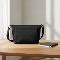 Sac à bandoulière unisexe pour femmes, sacoche à fermeture éclair multi-poches, résistante à l'eau, avec sangle amovible et anneau en D