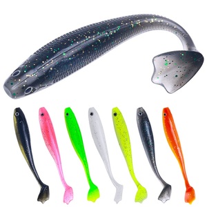 Leurres de pêche en plastique souple queue de pagaie 75mm 105mm Leurres de pêche en forme de <span class=keywords><strong>triangle</strong></span> Leurre de loche souple bionique Leurres de pêche en eau douce - Product Image 6