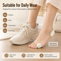 Coussinets en feutre de polyester pour les pieds, en forme de cœur et ovale, autocollants anti-frottement pour femmes, pour chaussures à talons hauts, bottes et baskets
