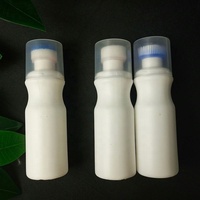Bouteille d'huile à chaussures 100 ml avec tête éponge et applicateur brosse vide – Flacon de cirage pour chaussures