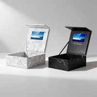 Boîtes en carton personnalisées avec logo imprimé, luxe, pour cartes de vœux vidéo, mariage, affichage LCD, marketing de produits, emballage cadeau