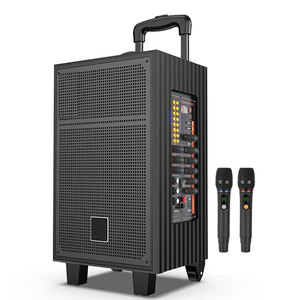 Altavoz con Ruedas de Madera de 12'' con Sonido Activo de <span class=keywords><strong>la</strong></span> <span class=keywords><strong>Mejor</strong></span> Calidad de Fábrica de Guangzhou, con BT/USB/SD/TWS/Control Remoto/Con Dos Micrófonos Inalámbricos <span class=keywords><strong>para</strong></span> <span class=keywords><strong>Fiestas</strong></span> - Product Image 1