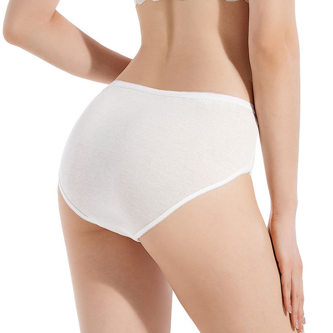 Soft Mid-Rise Organic Cotton Disposable Period Panties for Women