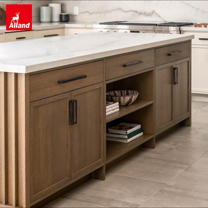 Allandcabinet Set Completo di Mobili da Cucina di Lusso <span class=keywords><strong>con</strong></span> <span class=keywords><strong>Isola</strong></span>, Design Contemporaneo, Pannello a Doghe <span class=keywords><strong>e</strong></span> Doppia <span class=keywords><strong>Isola</strong></span> - Product Image 4