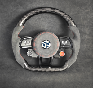 Volant en cuir complet compatible avec Volkswagen MK7 MK6 <span class=keywords><strong>Golf7</strong></span> Polo CC Jetta Tiguan GTI R <span class=keywords><strong>GTD</strong></span> GTS GTE GLI R-Line GOLF6 SCIROCCO - Product Image 2