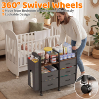 Chariot de rangement multifonctionnel personnalisé pour chambre de bébé, organiseur de couches et station de change pour nourrissons et nouveau-nés - Vente en gros