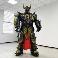 Kostum Cosplay Raja Iblis Banteng Buatan Tangan dengan Jubah & Tanduk untuk Panggung & Pesta Halloween