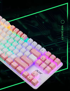 Teclado Mecánico Gamer con Cable de 87 Teclas, Iluminación RGB, USB-C, para Jugar - Product Image 5