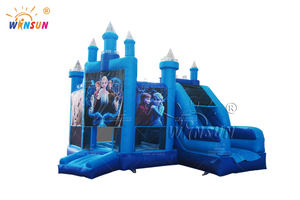 Château de glace gonflable Bounce House avec toboggan thème flocon de neige enfants sautant aire de jeux <span class=keywords><strong>pour</strong></span> fête d'<span class=keywords><strong>anniversaire</strong></span> événement en plein air <span class=keywords><strong>location</strong></span> - Product Image 3