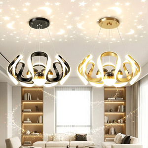 Lampadario <span class=keywords><strong>LED</strong></span> Moderno 96W Dimmerabile 3CCT a Tre Teste, Lampada a Sospensione Dorata per Soggiorno, Sala da Pranzo, Camera da Letto, Cucina, Isola, Plafoniera - Product Image 1