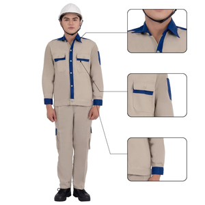 Ropa de trabajo resistente para trabajadores de fábrica Uniforme transpirable de algodón y poliéster - Product Image 1