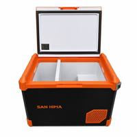 SAN HIMA 45L 60L 95L Réfrigérateur-congélateur de voiture à double zone, contrôle par application, compresseur LG, 12V 24V 240V avec éclairage LED pour camping, voyage, camion