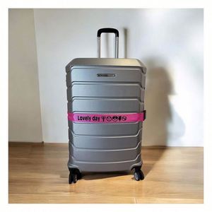 Wholesale Custom Logo Adjustable Travel <b>Luggage</b> Belt Nylon Webbing <b>Luggage</b> <b>Strap</b> Belt Group Trip with Name - Product Image 1