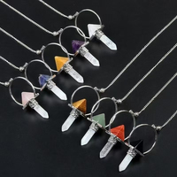 Meilleure Vente : Pendule en Cristal de Quartz Rose et Améthyste, Pierre Semi-Précieuse DIY pour Méditation, Artisanat, Décoration d'Intérieur et Cadeau