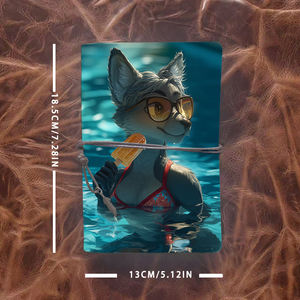 Cuaderno de oficina hecho a mano A6, papel Vintage grueso, regalo Ideal <span class=keywords><strong>para</strong></span> adultos que trabajan con gafas de sol de zorro, <span class=keywords><strong>Bikini</strong></span> de paletas impreso en - Product Image 4