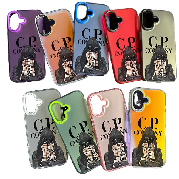 CP Company Fashion Multicolored Shockproof Protective Case for iPhone 16 Personalized Trendy Mobile Phone Accessories